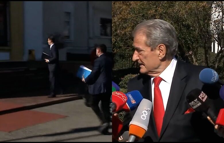 Berisha po fliste për mediat, Basha i kalon nga pas dhe bën veprimin e papritur. Ish-kryeministri: Armiku më i rrezikshëm qëndron…
