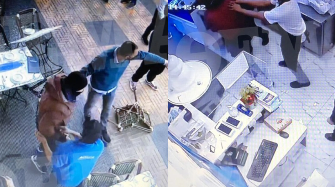 Del videoja e përleshjes së grekut me shqiptarin që tentoi ta therë me thikë, si ‘plasi’ sherri mes restorantit se kush duhej të shpërndante porosinë
